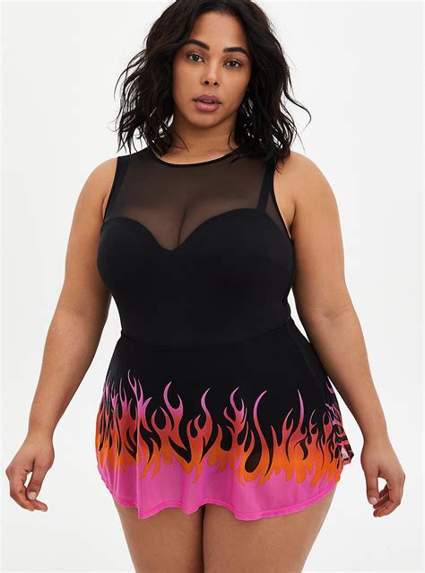 Forget mixing and matching your tops and bottoms for hours -- let our plus size matching sets and outfits do all the hard work. . Torrid swimsuits